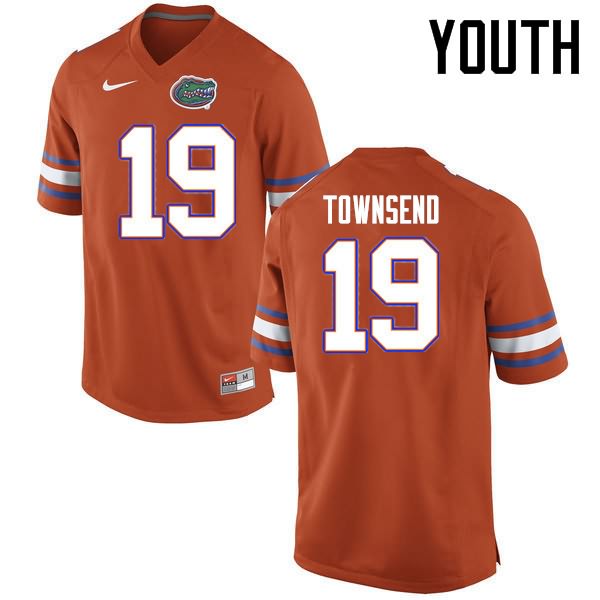 Youth NCAA Florida Gators Johnny Townsend #19 Stitched Authentic Nike Orange College Football Jersey YLM8365MT